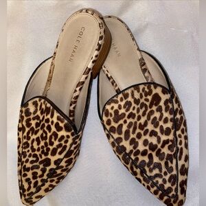 Cole Haan Women's Leopard Mules calf hair women’s 8.5